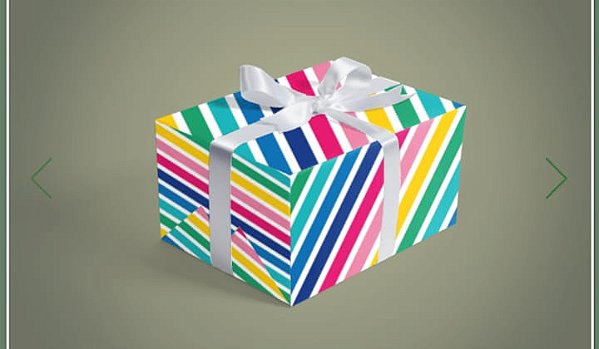 BOBINA PRESENTE 40CM CASUAL LISTRAS COLORIDAS REF 353