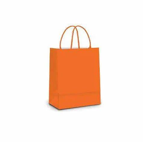 SACOLA PAPEL LARANJA PP 18X22X9 C/10