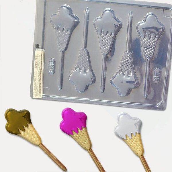 FORMA SIMPLES PIRULITO SORVETE CASCA R87