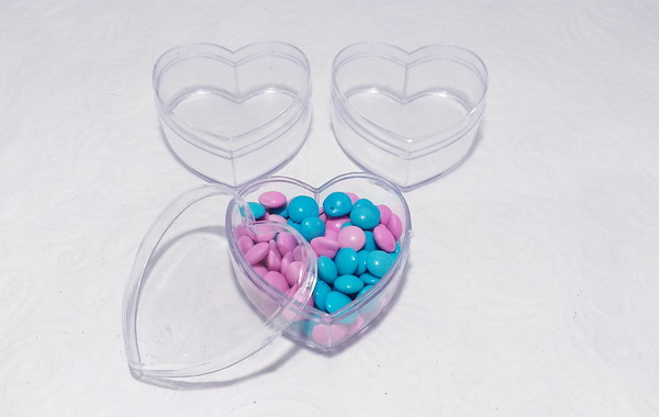 CORACAO ACRILICO TRANSPARENTE C/10