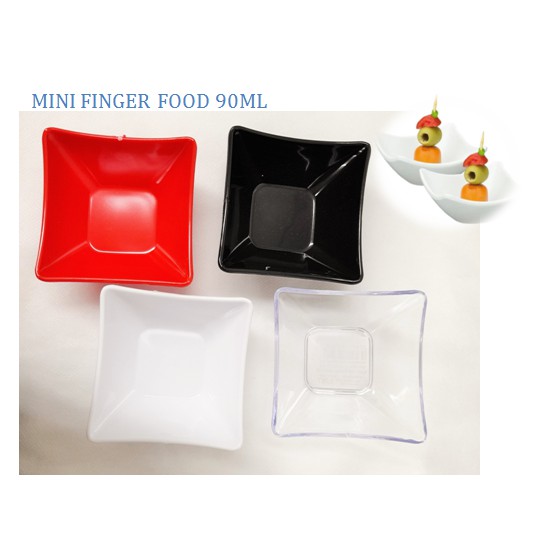 MINI GOURMET QUADRADA 90ML BRANCO UNIDADE