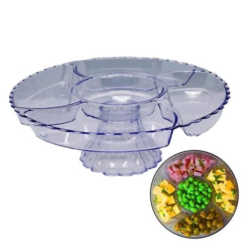 PETISQUEIRA TRANSPARENTE 5 REPARTIÇÕES COM PE