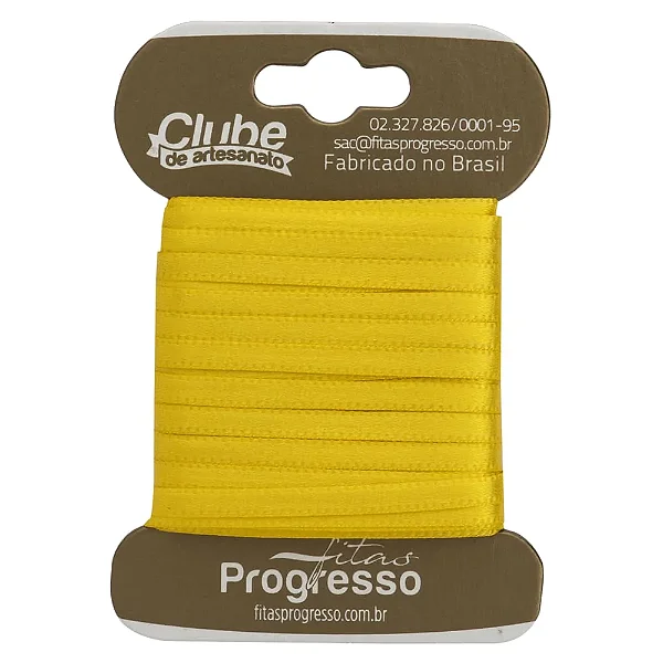 FITA CETIM DUPLO 763 AMARELO GEMA 4MMX10MT