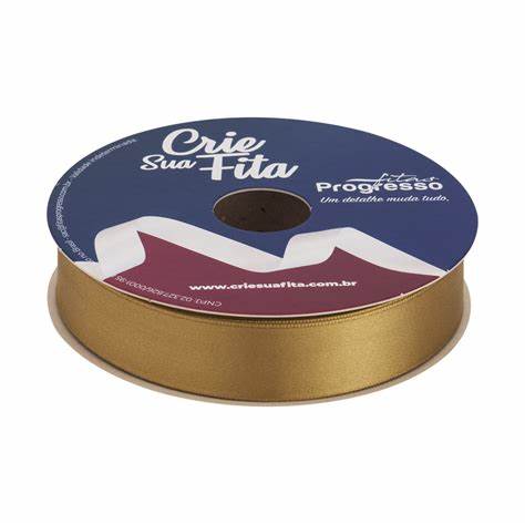 FITA CETIM SIMPLES 1353 DOURADO 22MMX50MT