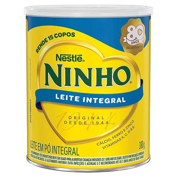 LEITE EM PO NINHO INTEGRAL 380G