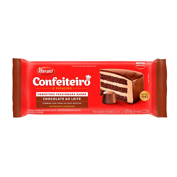 CHOCOLATE CONFEITEIRO AO LEITE BARRA 1,010KG