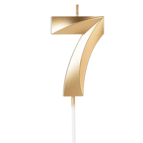 VELA DESIGN DOURADA NUMERO 7