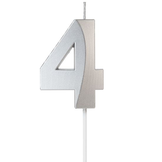 VELA DESIGN PRATA NUMERO 4