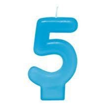 VELA AZUL NUMERO 5
