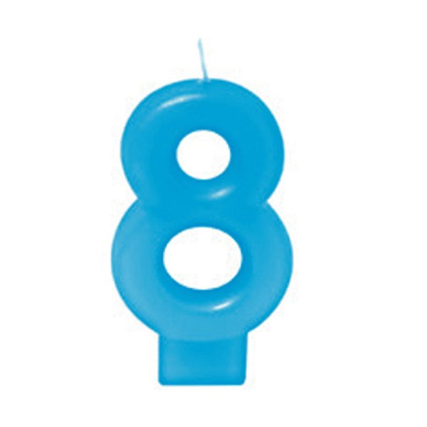 VELA AZUL NUMERO 8