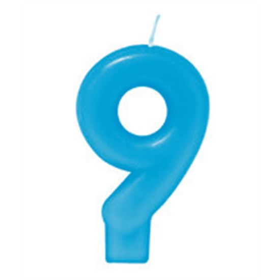VELA AZUL NUMERO 9