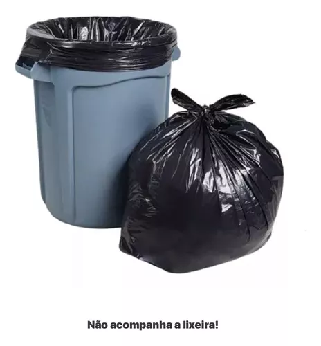 SACO LIXO PRETO 100LT 75X90X0,08 PAC C/1KG