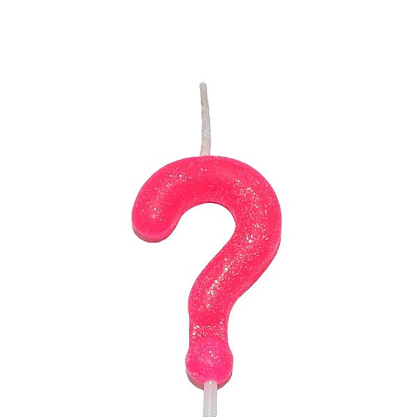 VELA ROSA NEON INTERROGACAO