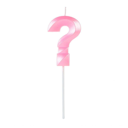 VELA DESIGN ROSA PEROLIZADA INTERROGACAO