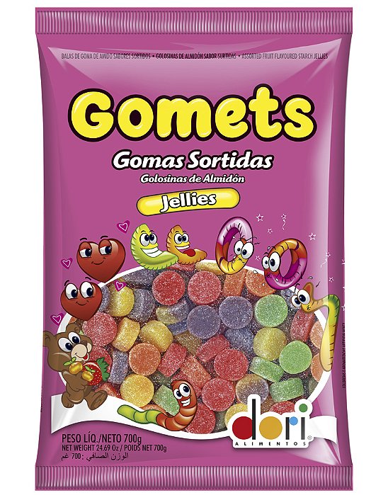 BALA JUJUBA DORI GOMETS AMERICANA FRUTAS 700GR