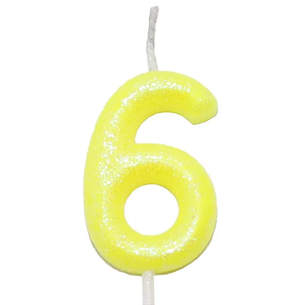 VELA AMARELO NEON N.6