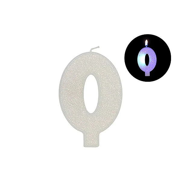 VELA LED BRANCA NUMERO 0