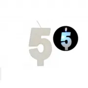 VELA LED BRANCA NUMERO 5