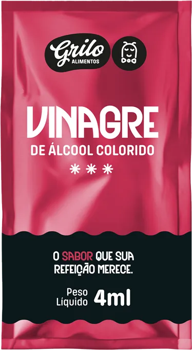 SACHE VINAGRE ALCOOL COLORIDO 4ML CX C/184 UND