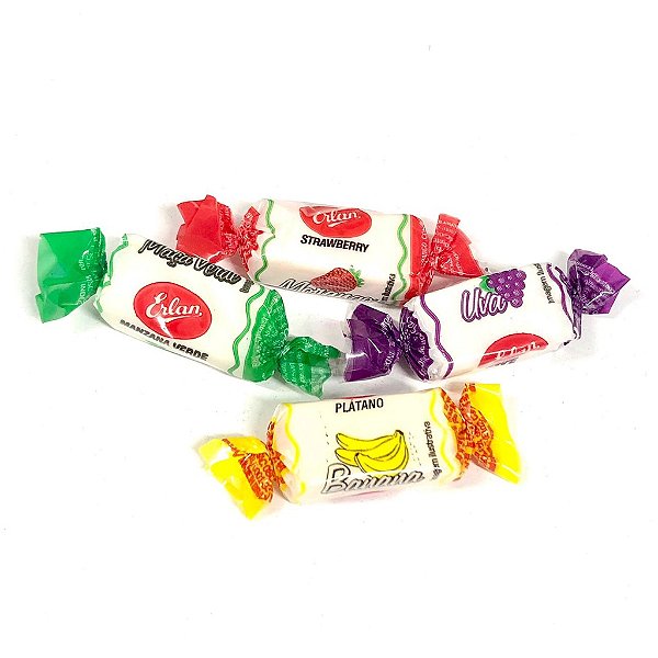 BALA MASTIGAVEL SORTIDA FRUTAS 500GR C/100 UND