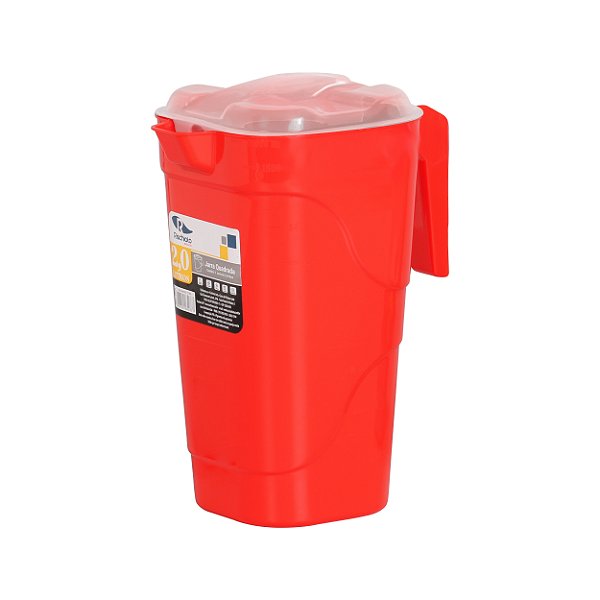 JARRA QUADRADA PLASTICA 2LTS CORES DIVERSAS