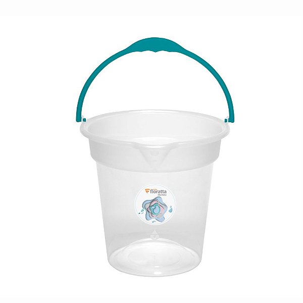 BALDE FLORATTA TRANSP 8LTS C/ALÇA PLASTICA