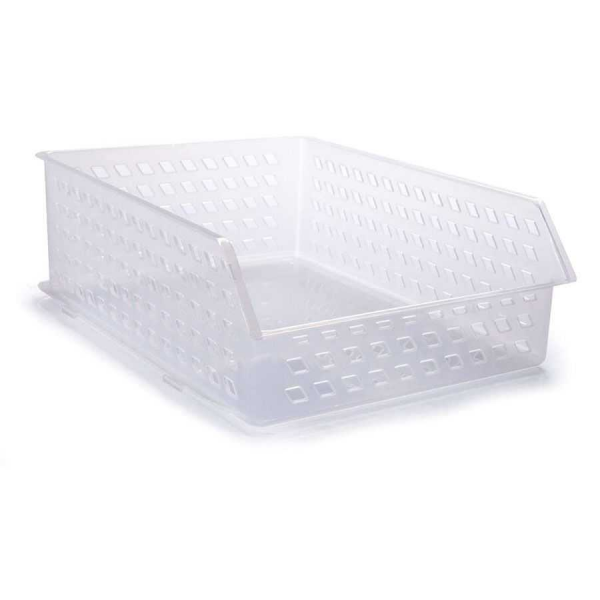 CESTINHA PLASTICA TRANSP ALTA G