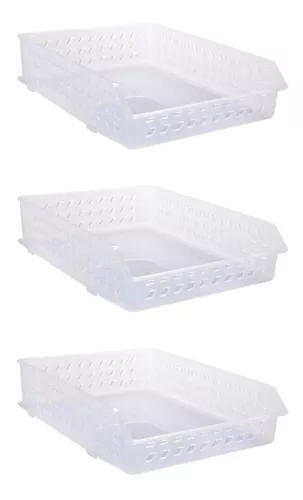 CESTINHA PLASTICA TRANSP BAIXA G