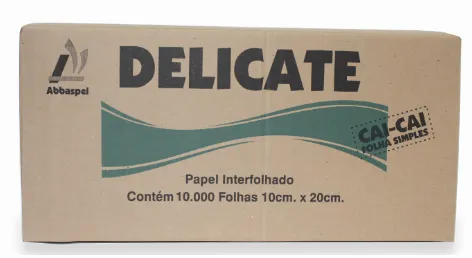 PAPEL HIG/ INTERFOLHADO CAI CAI DELICATE CX C/ 10.000 FOLHAS 10X20CM