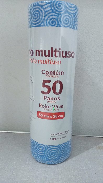 PANO MULTIUSO 25MT 28CMX50CM AZUL 50UN.