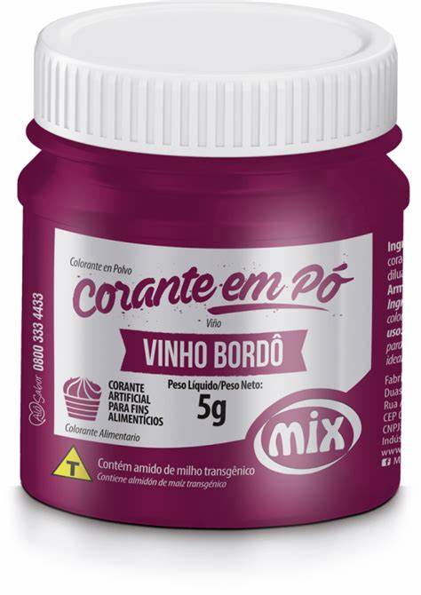 CORANTE PO VINHO BORDO 5GR
