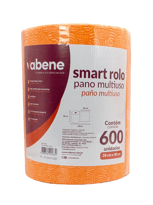 PANO MULTIUSO SMART 28CMX40 LARANJA C/600 UND