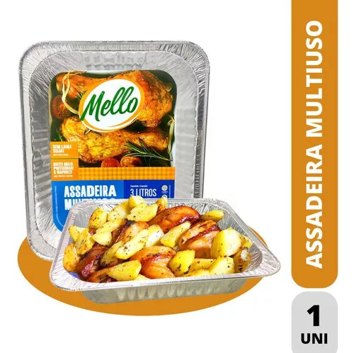 ASSADEIRA RETANGULAR 32,5X26,5 3 LITROS