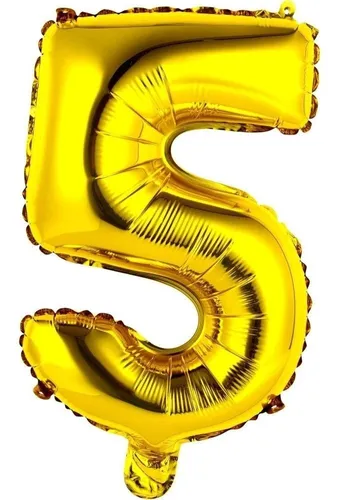 BALAO METALIZADO DOURADO 75CM N.5