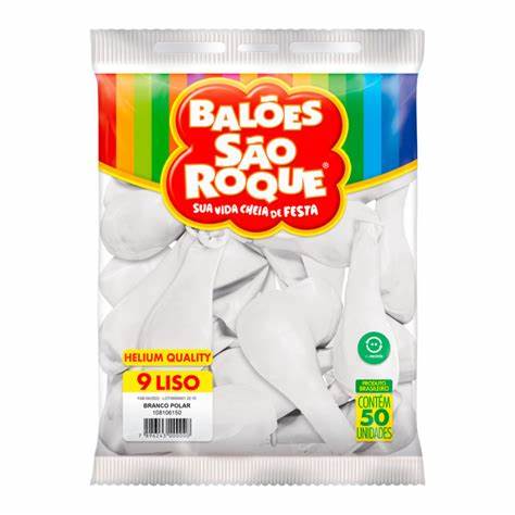 BALAO LISO N.9 BRANCO POLAR C/50