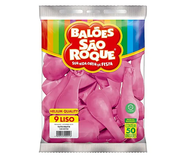 BALAO LISO N.9 ROSA SHOCK C/50