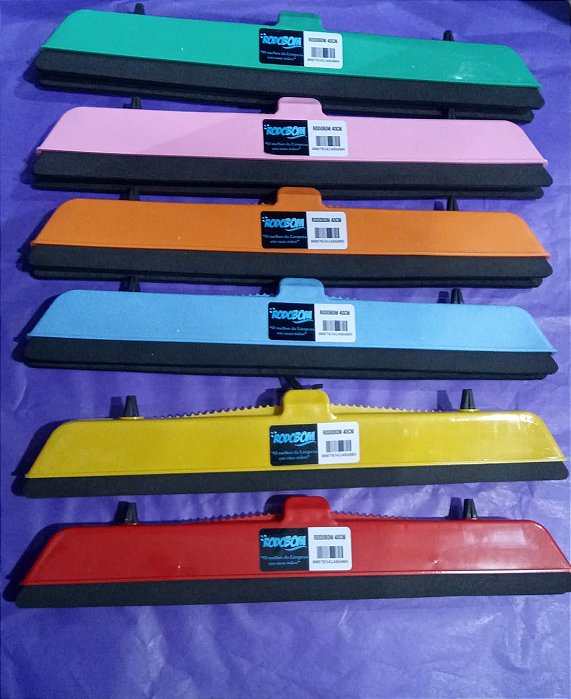 RODO BOM 40CM C/CABO ALUMINIO 1,40CM ROSA,AZUL,VERM, AMAR UNIDADE