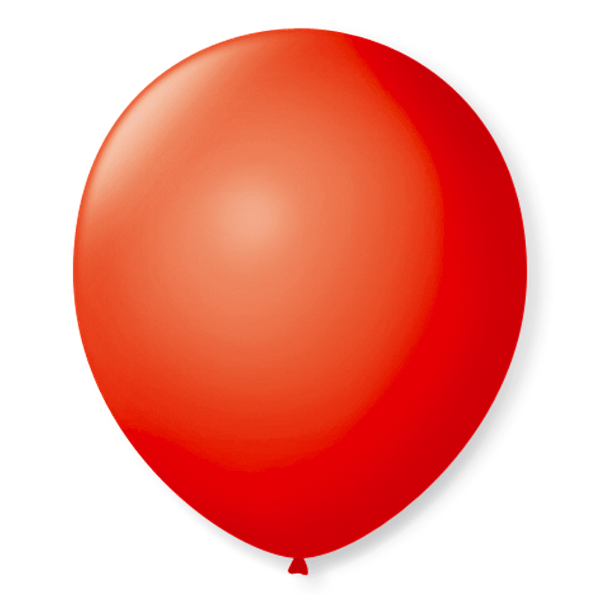 BALAO LISO 9 REDONDO VERMELHO QUENTE PCT C/50 UNIDADES