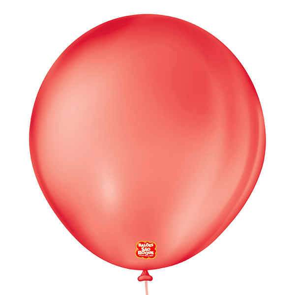 BALAO LISO 7 REDONDO VERMELHO QUENTE PCT C/50 UNIDADES