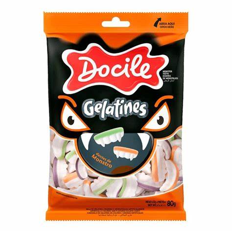 BALA GELATINES DENTES DE MONSTRO 80GRS