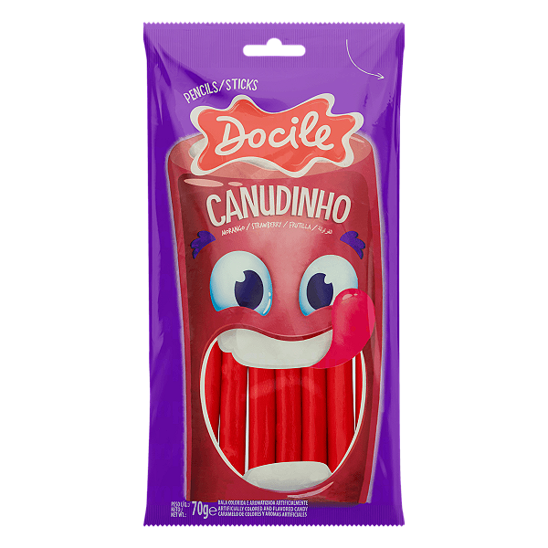CANUDINHO MORANGO DOCILE 70GR PCT