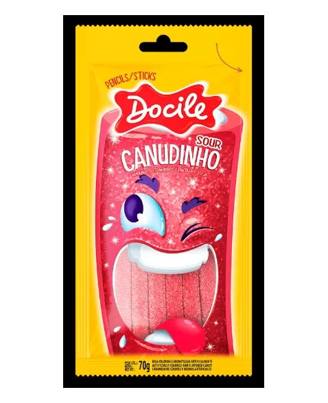 CANUDINHO MORANGO CITRICO PCT 70GR