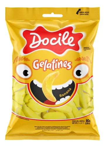 BALA GELATINES BANANA DOCILE 80 GRS PCT