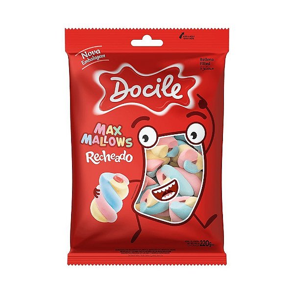 MAXMALLOWS RECHEADO TWIST COLORIDO BAUNINHA 220GRS PCT