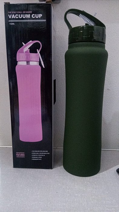 GARRAFA TERMICA 750 ML VACUM CUP VARIAS CORES UNIDADE