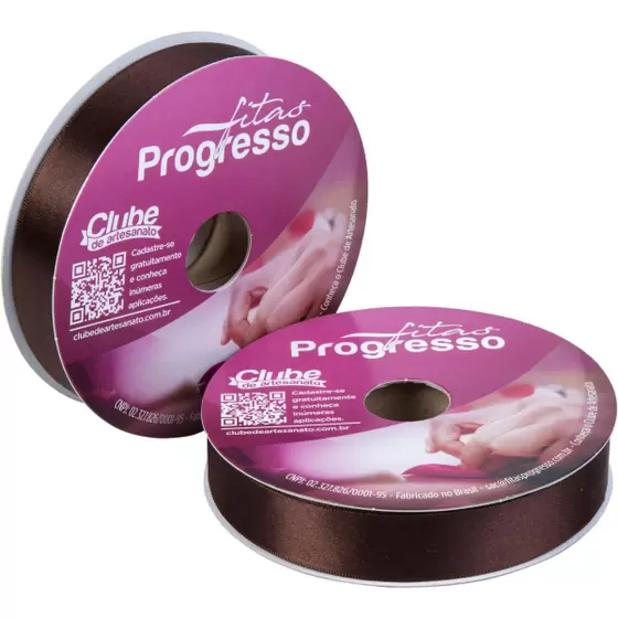 FITA CETIM SIMPLES 340 MARROM CAFE 22MMX50MT