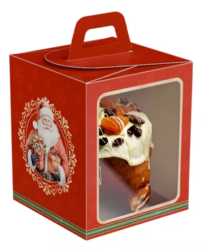 CAIXA SOFT MINI PANETONE VISOR NATAL NOEL C/5