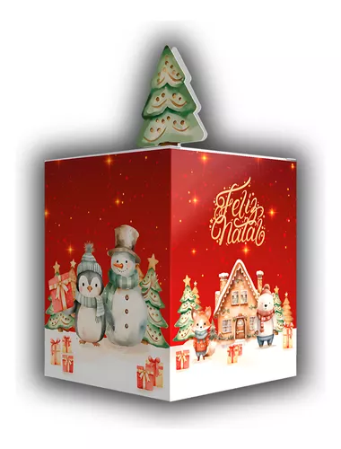 CAIXA POP UP P/ DOCES NATAL ENCANTADO C/10 UNIDADES