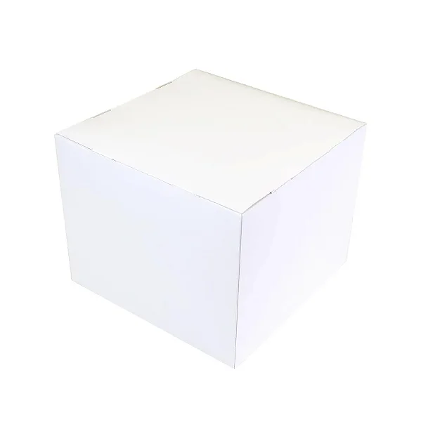 CAIXA BRANCA P/BOLO TAM N.2 25,5X25,5X20CM C/5 UNIDADES
