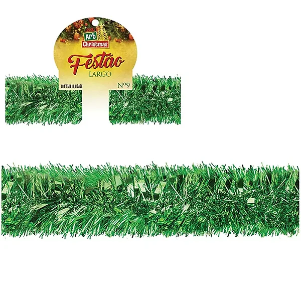 FESTAO VERDE 9CM C/2 METROS